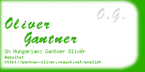 oliver gantner business card